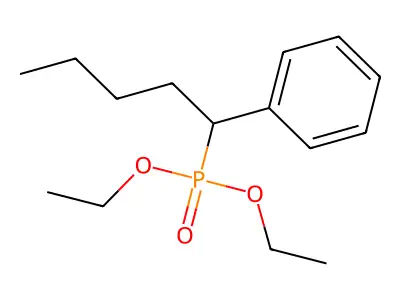 Phosphonic acid, (alpha-butylbenzyl)-, diethyl ester structure