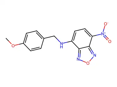 N-((4-Methoxyphenyl)methyl)-7-nitro-2,1,3-benzoxadiazol-4-amine structure