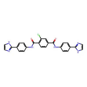2-Chloro-3',3''-di-2-imidazolin-2-yl-terephthalanilide structure
