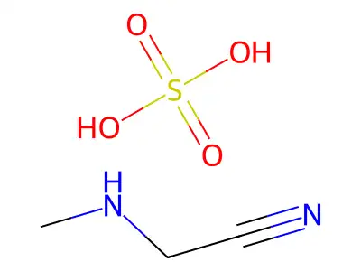 Cyanomethyl(methyl)azanium;hydrogen sulfate structure
