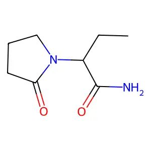 alpha-ethyl-2-oxo-1-Pyrrolidineacetamide structure