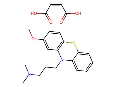 10-[3-(Dimethylammonio)propyl]-2-methoxy-10H-phenothiazinium maleate structure