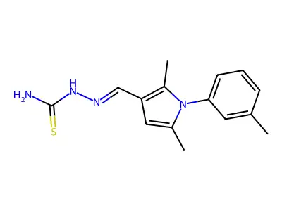 [(E)-[2,5-dimethyl-1-(3-methylphenyl)pyrrol-3-yl]methylideneamino]thiourea structure