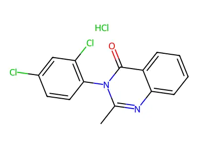 4(3H)-Quinazolinone, 3-(2,4-dichlorophenyl)-2-methyl-, hydrochloride structure
