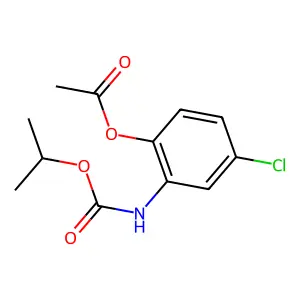 Carbamic acid, [2-(acetyloxy)-5-chlorophenyl]-, 1-methylethyl ester structure