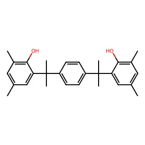 2,2'-(1,4-Phenylenediisopropylidene)bis(4,6-xylenol) structure