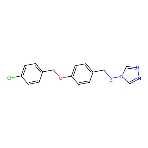 N-{4-[(4-chlorobenzyl)oxy]benzyl}-4H-1,2,4-triazol-4-amine structure