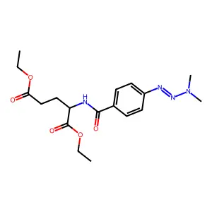 DL-N-(p-(3,3-Dimethyltriazeno)benzoyl)glutamic acid diethyl ester structure