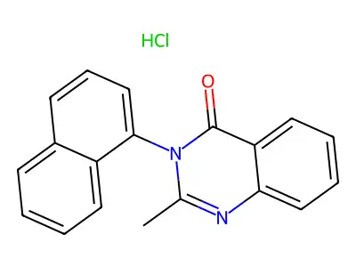 4(3H)-Quinazolinone, 2-methyl-3-(1-naphthyl)-, hydrochloride structure