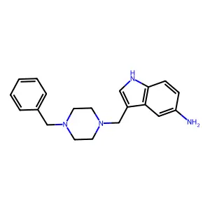 Indole, 5-amino-3-((4-benzylpiperazinyl)methyl)- structure