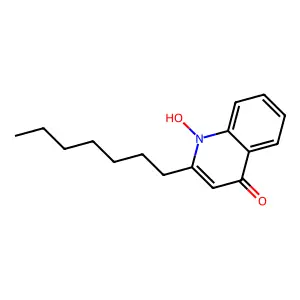 2-heptyl-4-hydroxyquinoline N-oxide structure
