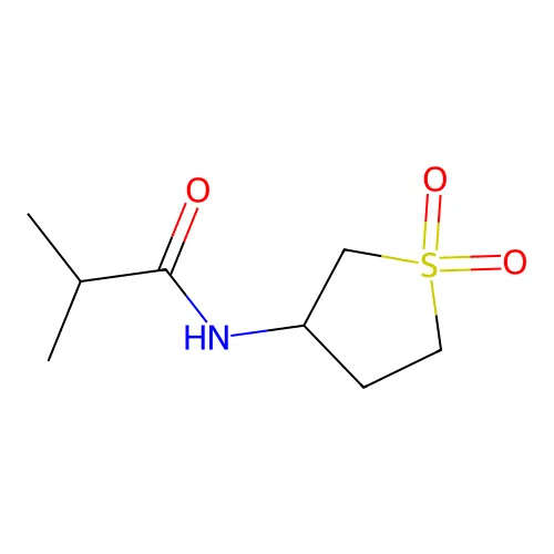 N-(1,1-dioxothiolan-3-yl)-2-methylpropanamide structure