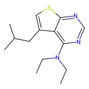 N,N-diethyl-5-isobutylthieno[2,3-d]pyrimidin-4-amine structure