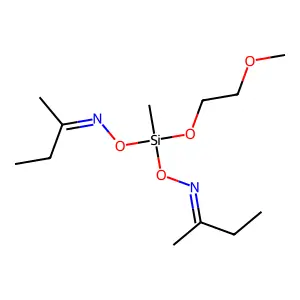 N-[(butan-2-ylideneamino)oxy-(2-methoxyethoxy)-methylsilyl]oxybutan-2-imine structure