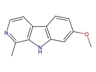 7-methoxy-1-methyl-9H-pyrido[3,4-b]indol-9-ium chloride structure