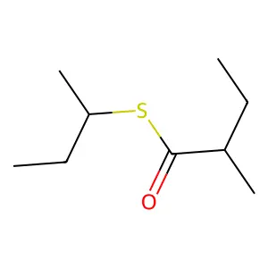 Butanethioic acid, 2-methyl-, S-(1-methylpropyl) ester structure