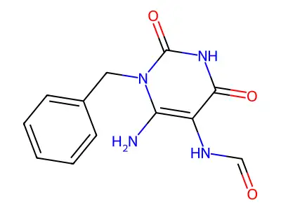 6-Amino-1-benzyl-2,4-dioxo-1,2,3,4-tetrahydro-5-pyrimidinylformamide structure