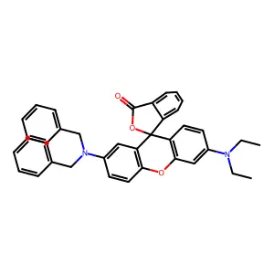 2'-(Dibenzylamino)-6'-(diethylamino)fluorane structure