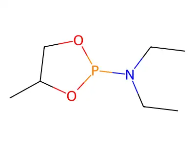 Phosphoramidous acid, N,N-diethyl-, cyclic propylene ester structure