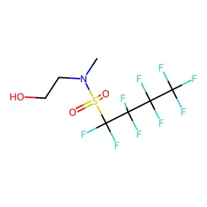 1,1,2,2,3,3,4,4,4-Nonafluoro-N-(2-hydroxyethyl)-N-methylbutane-1-sulphonamide structure