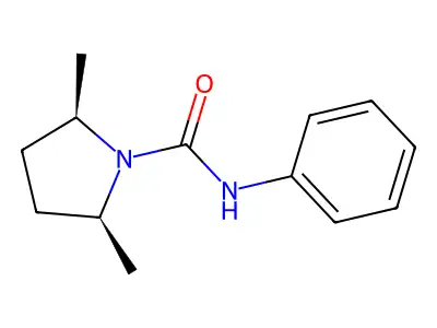 2,5-dimethyl-N-phenylpyrrolidine-1-carboxamide structure
