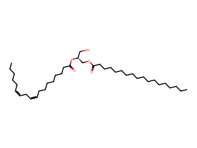 (3-Hydroxy-2-octadeca-9,12-dienoyloxypropyl) octadecanoate structure