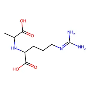 2-(1-Carboxyethylamino)-5-(diaminomethylideneamino)pentanoic acid structure