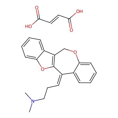 1-Propanamine,3-benzofuro[3,2-c][1]benzoxepin-6(12H)-ylidene-N,N-dimethyl-,(2E)-2-butenedioate (1:1) structure