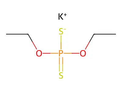 Potassium diethoxy-sulfanylidene-sulfido-lambda5-phosphane structure