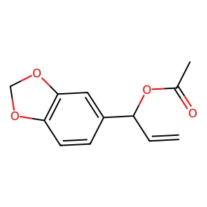 1,3-Benzodioxole-5-methanol, alpha-ethenyl-, 5-acetate structure