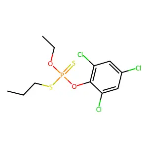 Phosphorodithioic acid, O-ethyl S-propyl O-(2,4,6-trichlorophenyl) ester structure