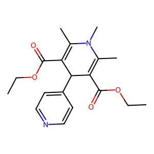 Diethyl 1,2,6-trimethyl-1,4-dihydro-4,4'-bipyridine-3,5-dicarboxylate structure