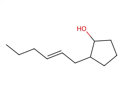 Cyclopentanol, 2-(2-hexenyl)- structure