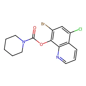 7-Bromo-5-chloroquinolin-8-yl piperidine-1-carboxylate structure