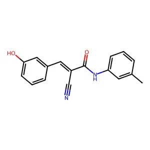 2-cyano-3-(3-hydroxyphenyl)-N-(3-methylphenyl)prop-2-enamide structure