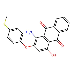9,10-Anthracenedione, 1-amino-4-hydroxy-2-(4-(methylthio)phenoxy)- structure