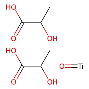 Titanium, bis(2-(hydroxy-kappaO)propanoato-kappaO)oxo- structure
