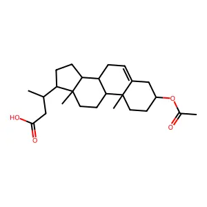 3-Acetoxy-24-nor-3beta-chol-5-en-23-oic acid structure