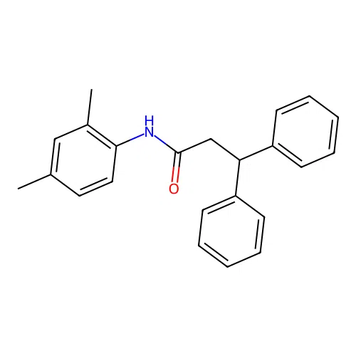 N-(2,4-dimethylphenyl)-3,3-diphenylpropanamide structure