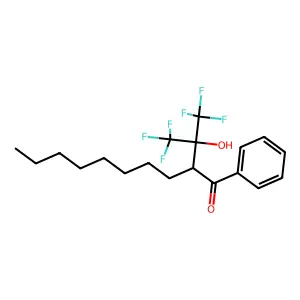 Decanophenone, 2-(1,1,1,3,3,3-hexafluoro-2-hydroxy-2-propyl)- structure