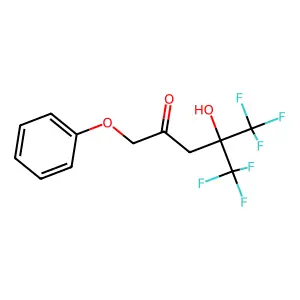 2-Pentanone, 4-hydroxy-1-phenoxy-5,5,5-trifluoro-4-(trifluoromethyl)- structure