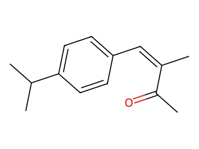 3-Methyl-4-[4-(1-methylethyl)phenyl]-3-buten-2-one structure