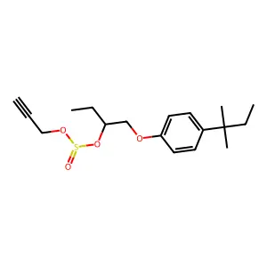 1-(4-(2-Methylbutan-2-yl)phenoxy)butan-2-yl prop-2-yn-1-yl sulfite structure