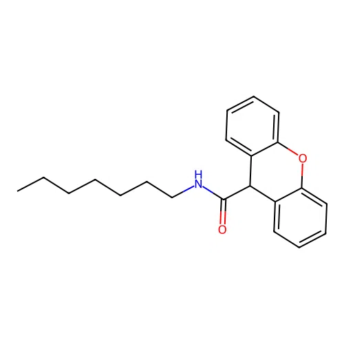 N-heptyl-9H-xanthene-9-carboxamide structure
