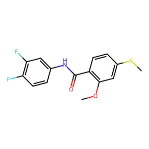 N-(3,4-difluorophenyl)-2-methoxy-4-(methylsulfanyl)benzamide structure