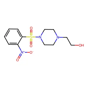 2-(4-((2-Nitrophenyl)sulfonyl)piperazin-1-yl)ethanol structure