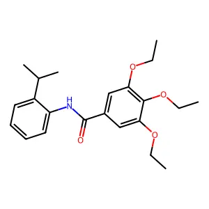 3,4,5-triethoxy-N-(2-isopropylphenyl)benzamide structure