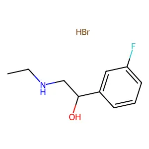 2-(Ethylamino)-1-(3-fluorophenyl)ethan-1-ol--hydrogen bromide (1/1) structure
