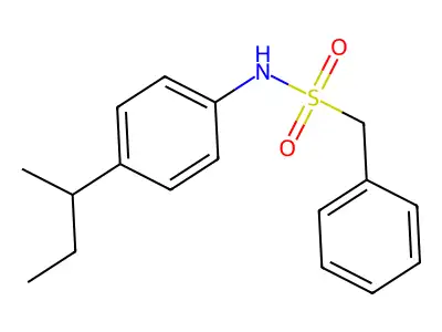 N-(4-butan-2-ylphenyl)-1-phenylmethanesulfonamide structure