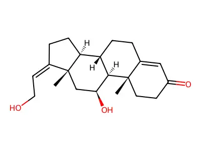 11beta,21-Dihydroxypregna-4,17-dien-3-one structure